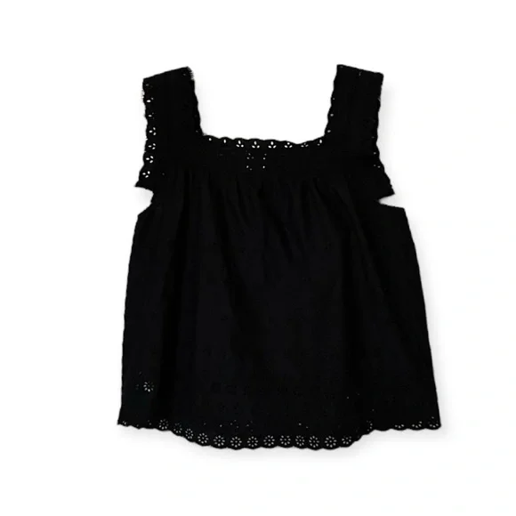 GAP X Doen Black Sleeveless Eyelet Top - Picture 11 of 15